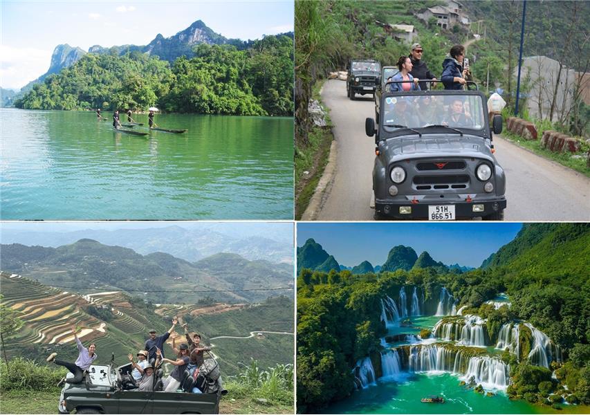 HA GIANG - CAO BANG - BA BE  LAKE BY OPEN AIR JEEP 6 DAYS