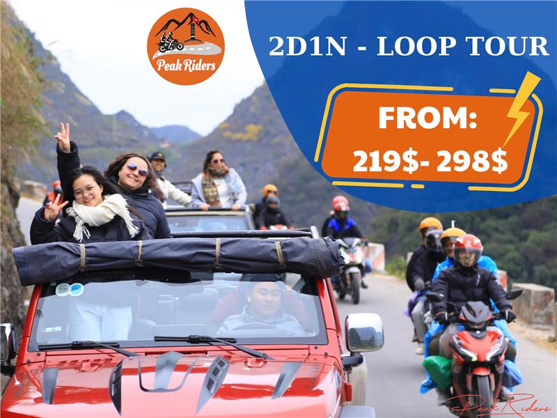 HA GIANG NEW MODEL JEEP TOUR 2 DAYS 1 NIGHT  $ 279/ PERSON