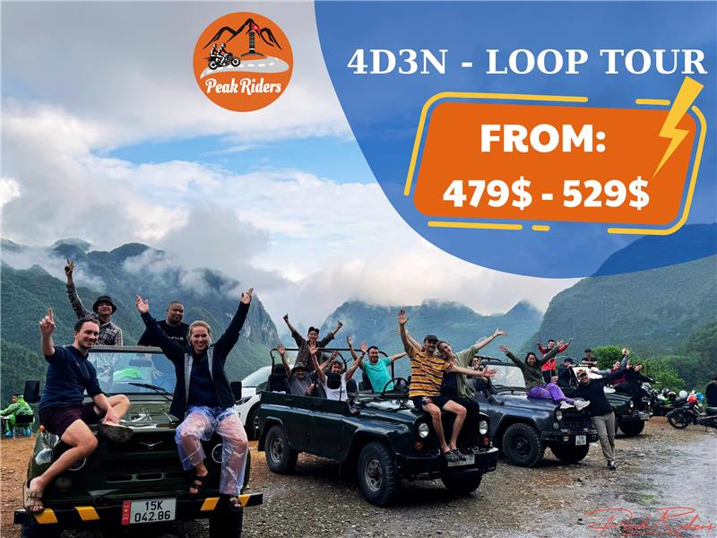 HA GIANG ARMY OPEN AIR JEEP 4 DAY TOUR  $ 520/ PERSON